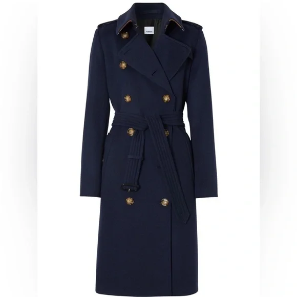 Burberry Kensington cashmere navy trench coat - Picture 15 of 15